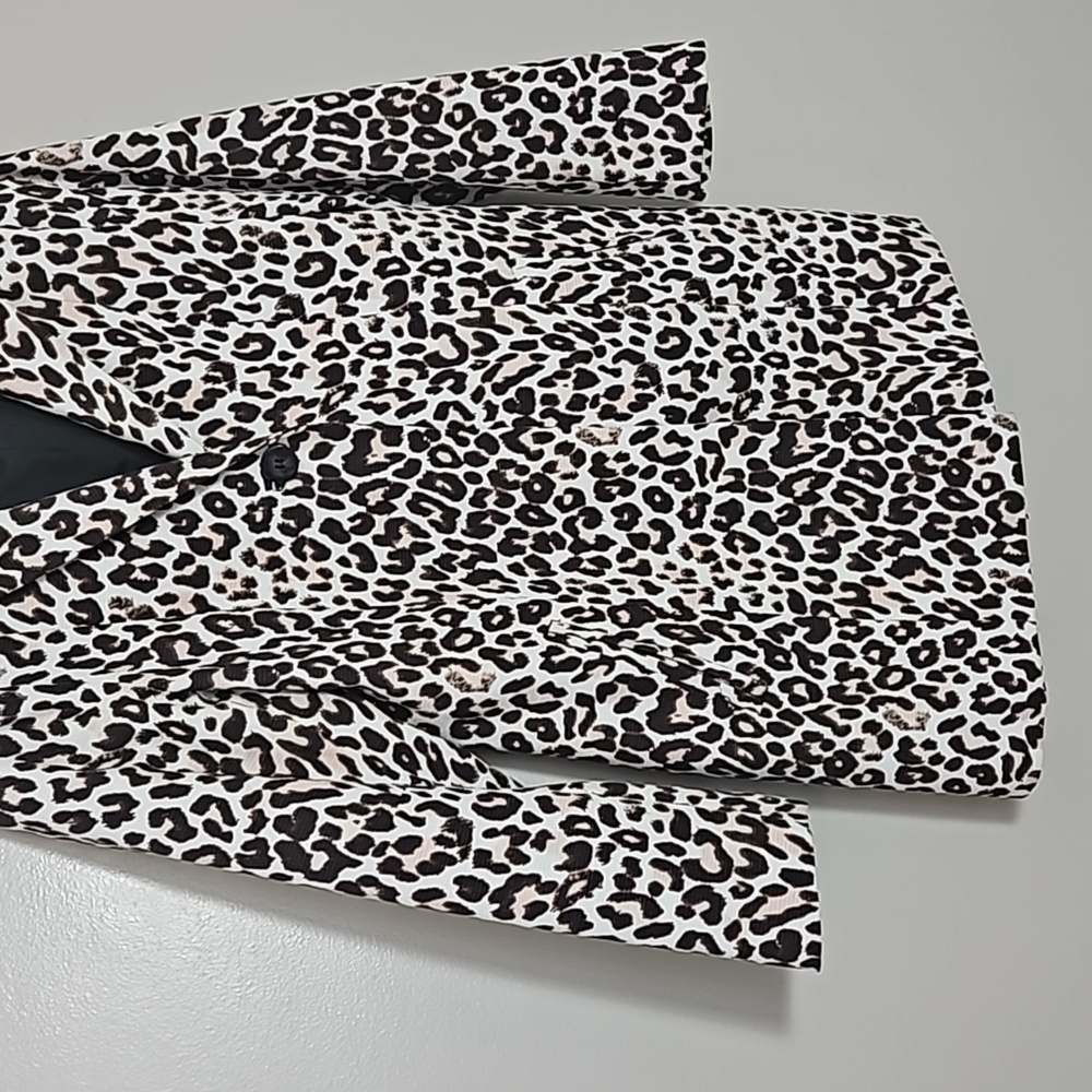 H&M Leopard Blazer Sz 8 - Picture 3 of 11